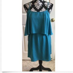 Bebe Blue Chiffon Dress – Brand New, Never Worn!